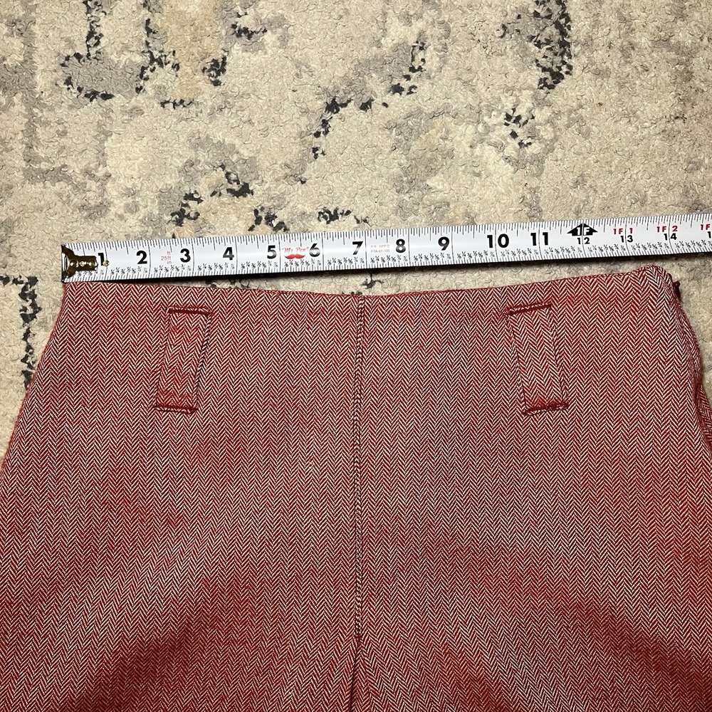 Tommy Jeans Hilfiger Red Lined Mini Skirt Y2K 2003 Sz 16 (28") Preppy Academia - Picture 9 of 10